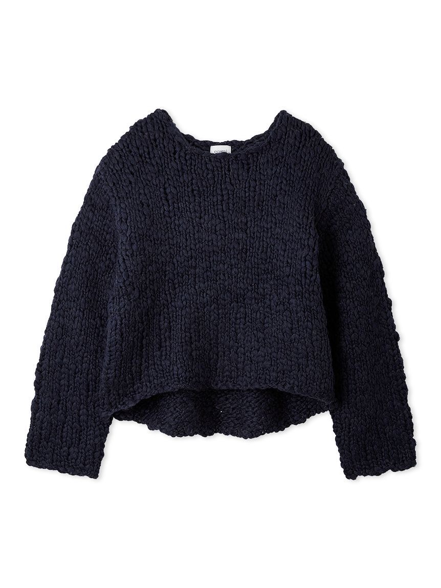 emmi atelier「ウール混ハンドニットプルオーバー」|ニット・セーター|