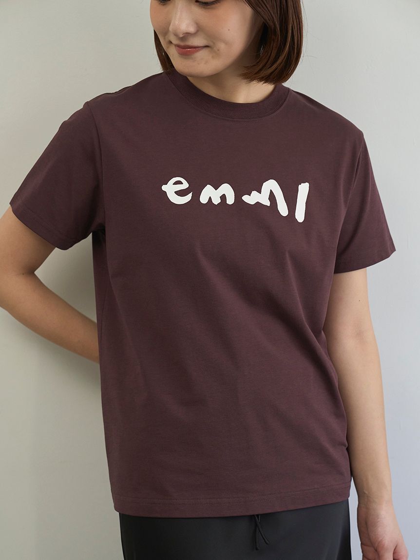 emmi atelier「ペイントemmiロゴTシャツ/UVカット/接触冷感」|Tシャツ・カットソー|