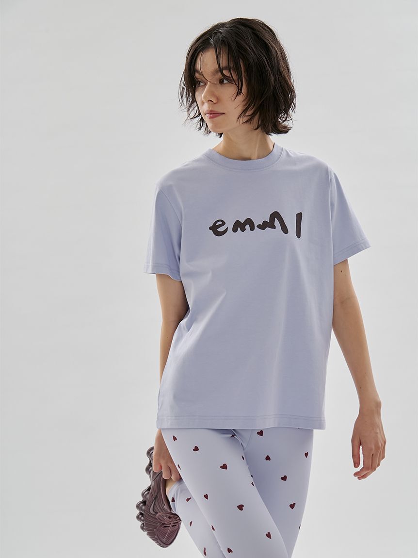 emmi atelier「ペイントemmiロゴTシャツ/UVカット/接触冷感」|Tシャツ・カットソー|