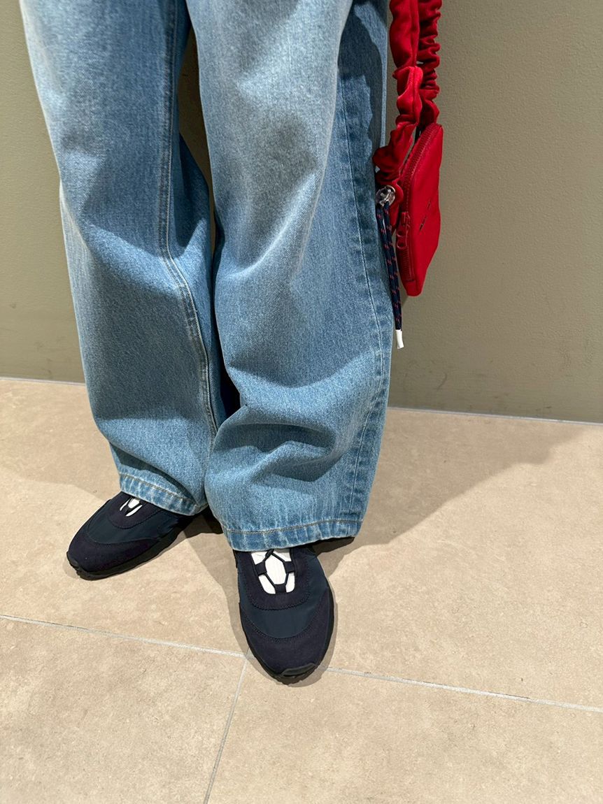 emmi atelier「ウエストゴムルーズデニムパンツ」|デニム|