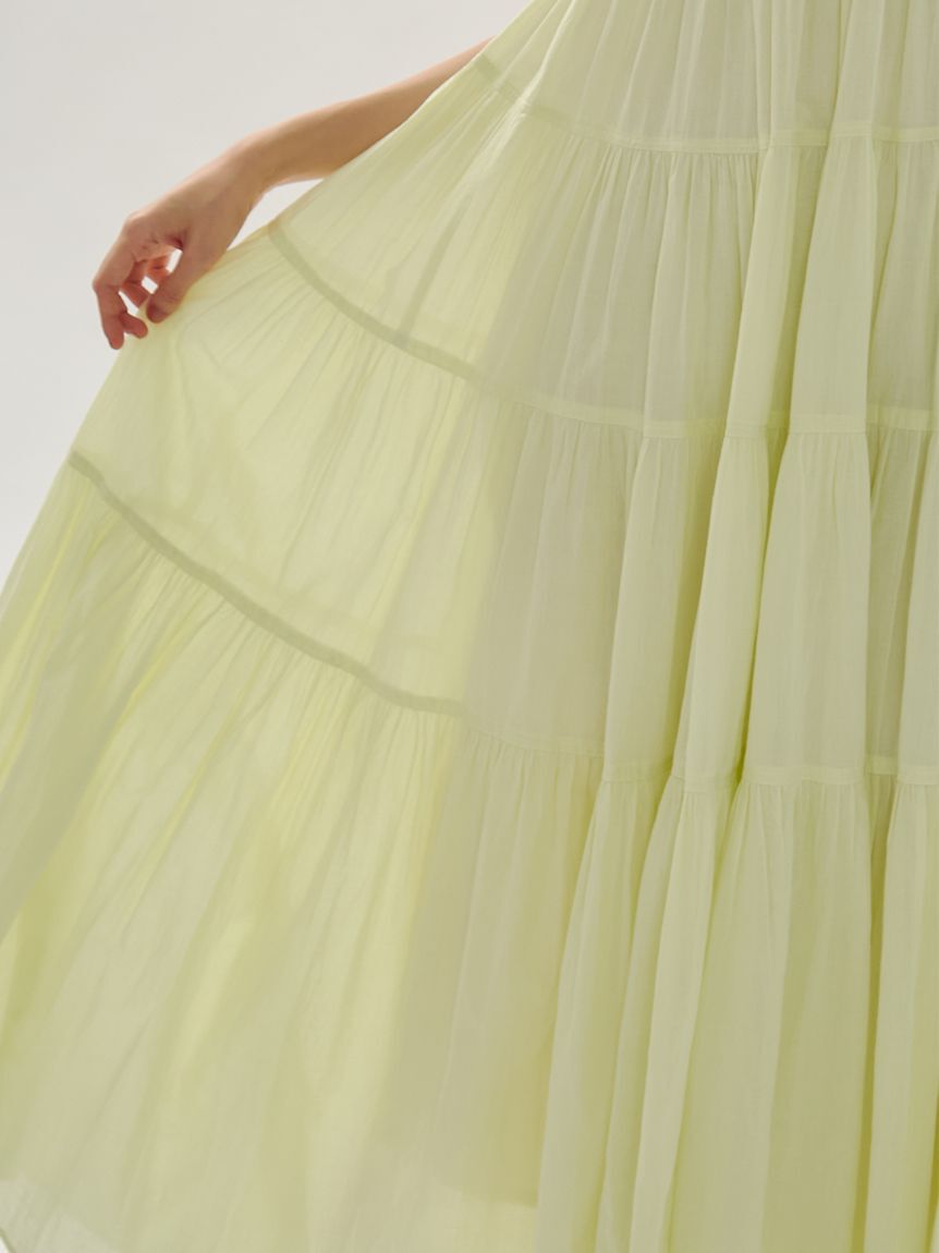 emmi atelier「コットンボリュームティアードワンピース」|ワンピース|