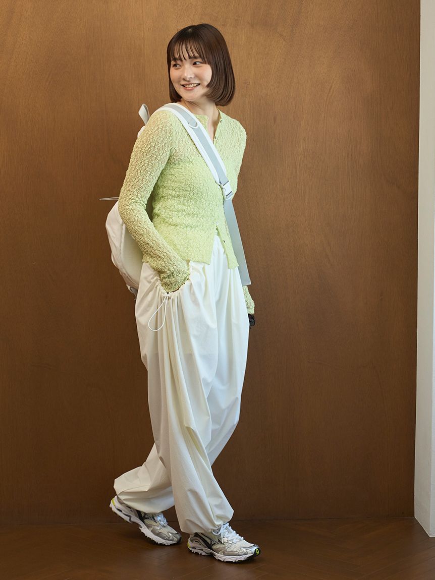 emmi atelier「eco ボリュームパラシュートパンツ/撥水/UVカット/接触冷感」|チノ|