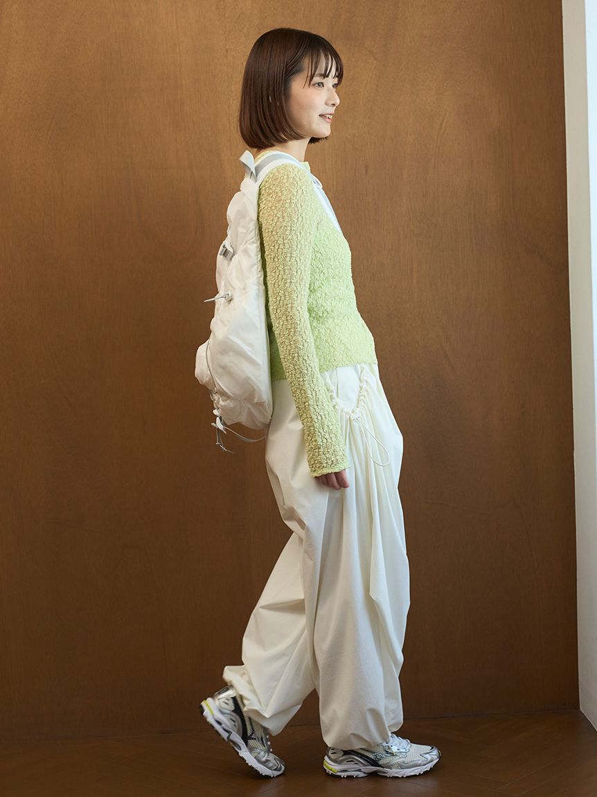 emmi atelier「eco ボリュームパラシュートパンツ/撥水/UVカット/接触冷感」|チノ|