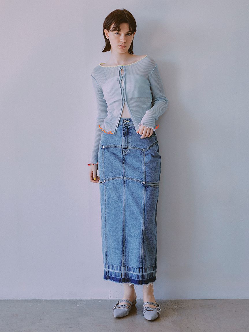 FURFUR「マルチカラートリムカーディガン」|カーディガン|