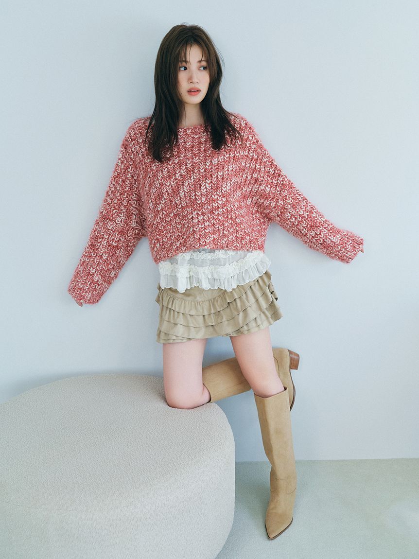 FURFUR「フリルレイヤースウェードショートパンツ」|その他|