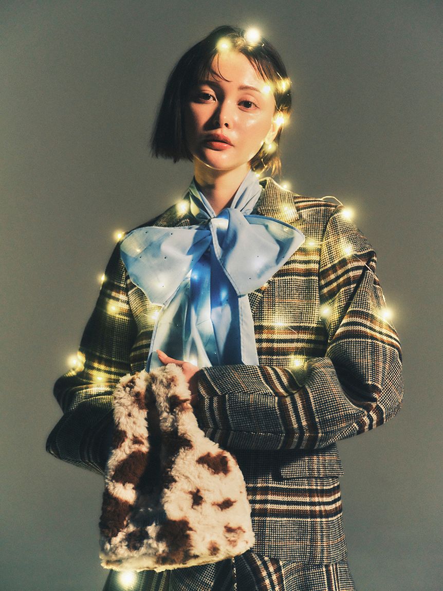 FURFUR「ビジュー付きボウタイブラウス」|シャツ・ブラウス|