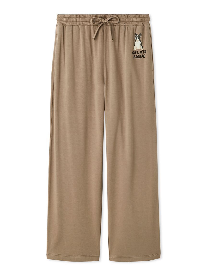 GELATO PIQUE HOMME「【HOMME】 DOGワンポイントプリントロングパンツ」|ルームウェア|MOC