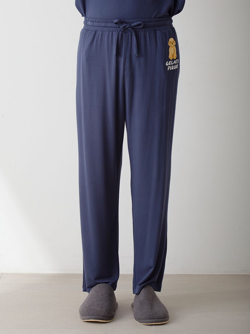 GELATO PIQUE HOMME「【HOMME】 DOGワンポイントプリントロングパンツ」|ルームウェア|