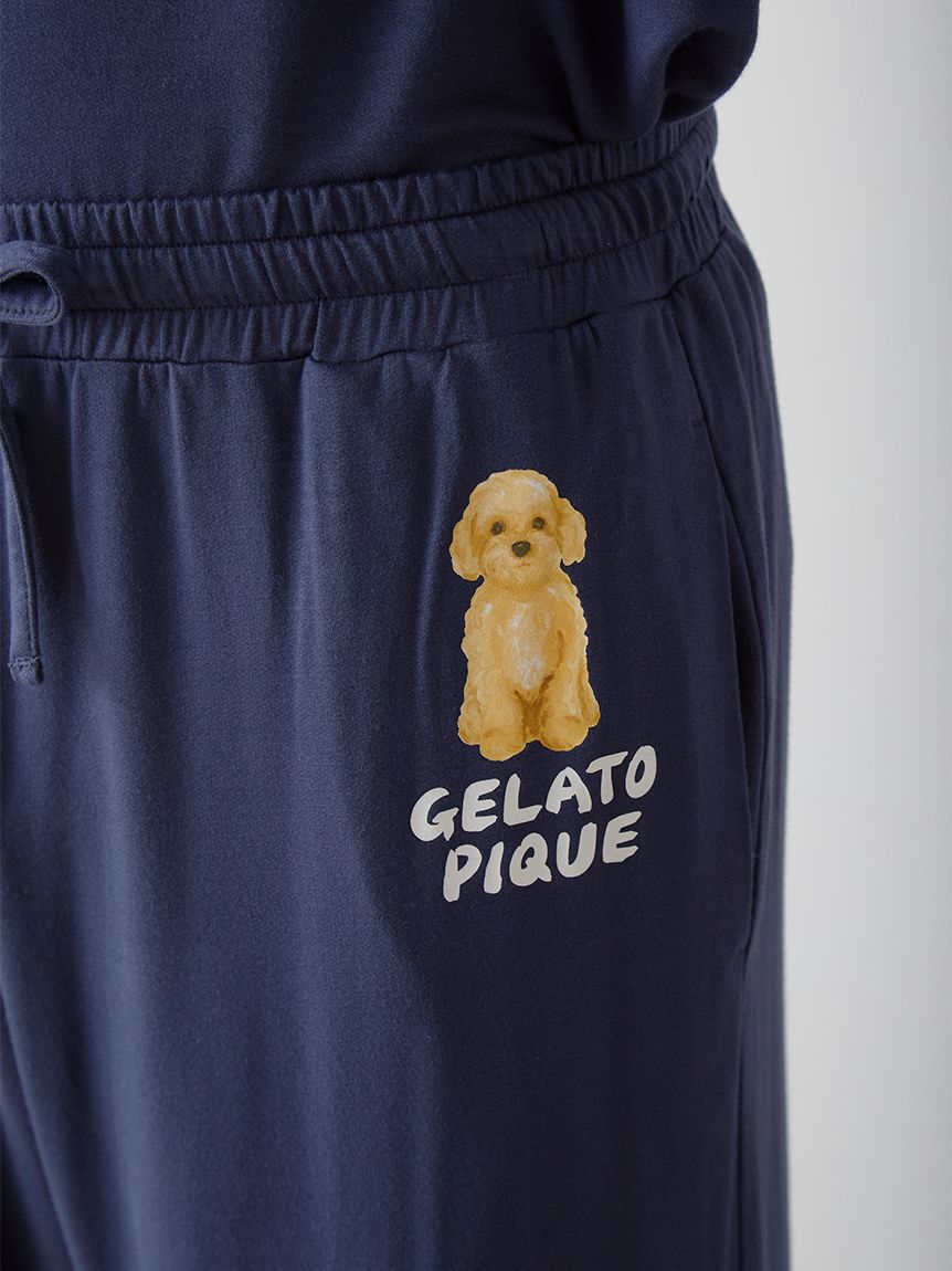 GELATO PIQUE HOMME「【HOMME】 DOGワンポイントプリントロングパンツ」|ルームウェア|