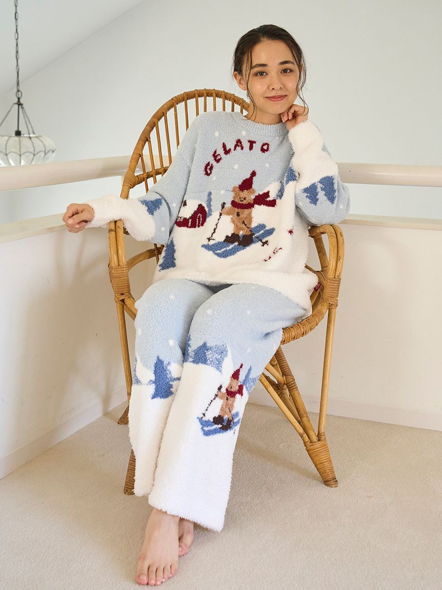 gelato pique「【HOLIDAY】スキーベアジャガードプルオーバー」|ルームウェア|