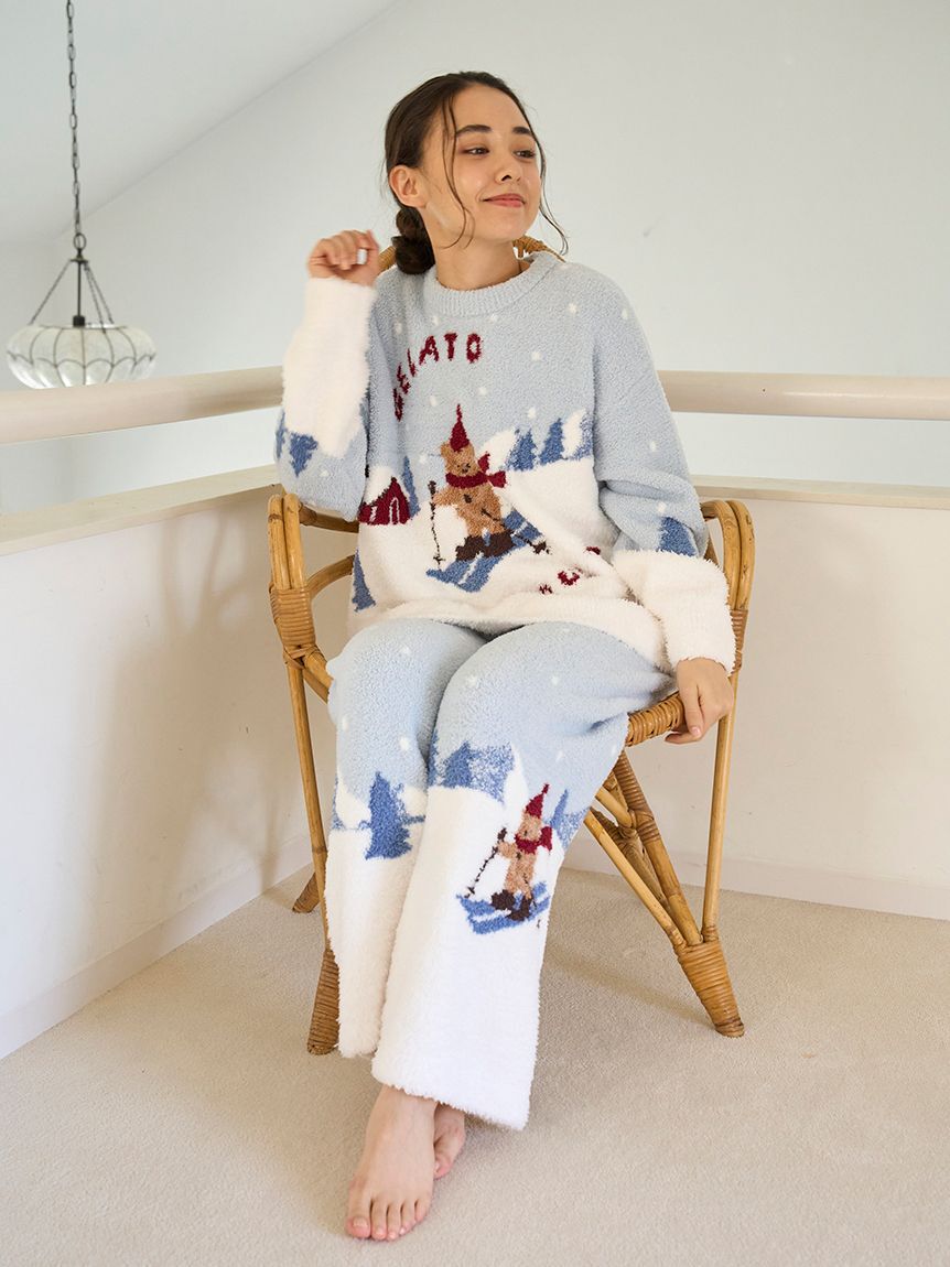 gelato pique「【HOLIDAY】スキーベアジャガードプルオーバー」|ルームウェア|