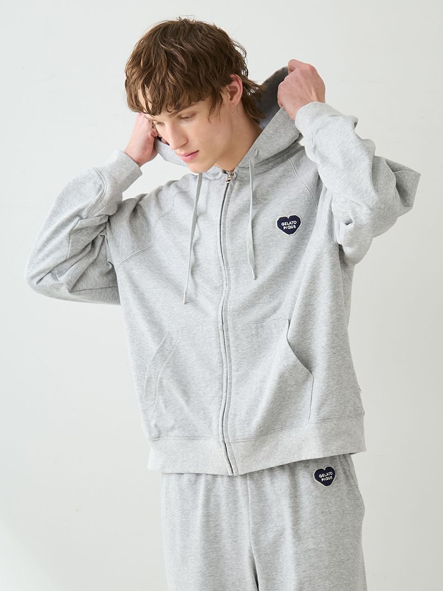 GELATO PIQUE HOMME「【HOMME】裏毛ハートロゴ刺繍パーカ」|パーカー|
