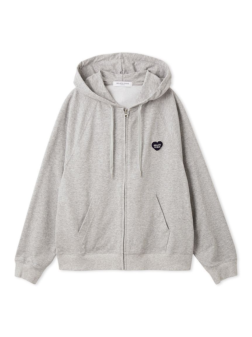 GELATO PIQUE HOMME「【HOMME】裏毛ハートロゴ刺繍パーカ」|パーカー|GRY