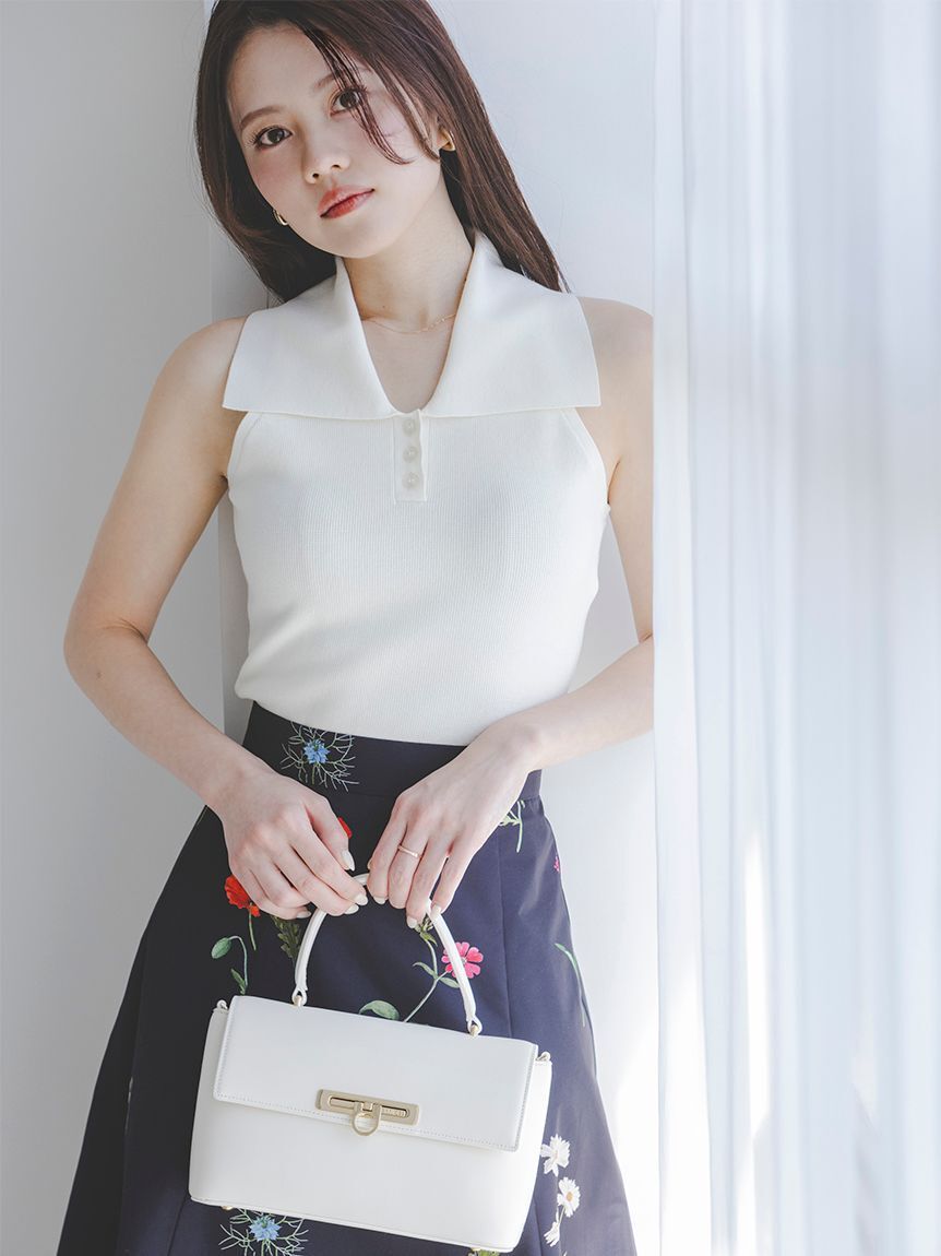 SNIDEL「Sustainable襟付きニットプルオーバー」|ニット・セーター|