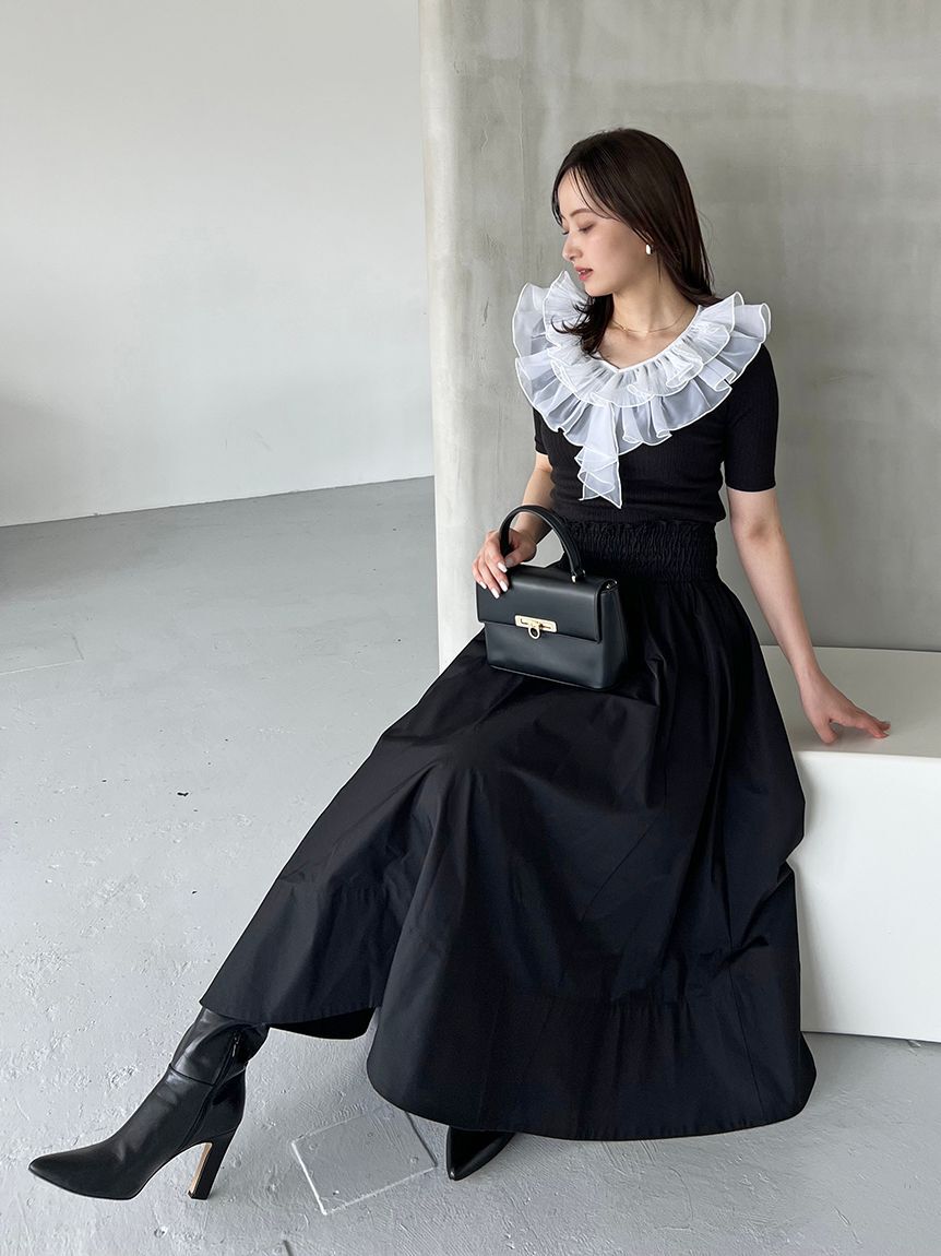 SNIDEL「フロントジップフレアスカート」|スカート|