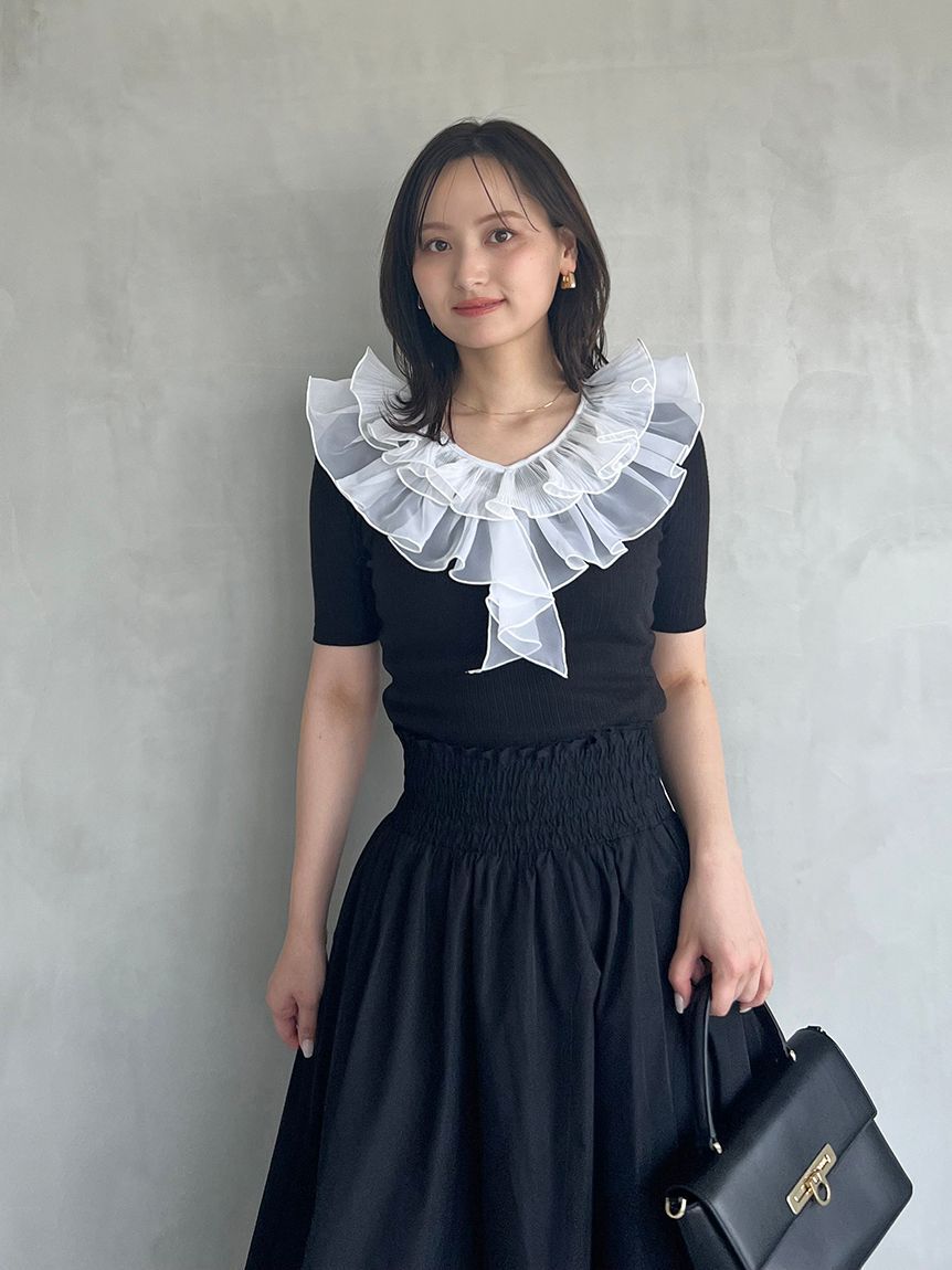 SNIDEL「フロントジップフレアスカート」|スカート|