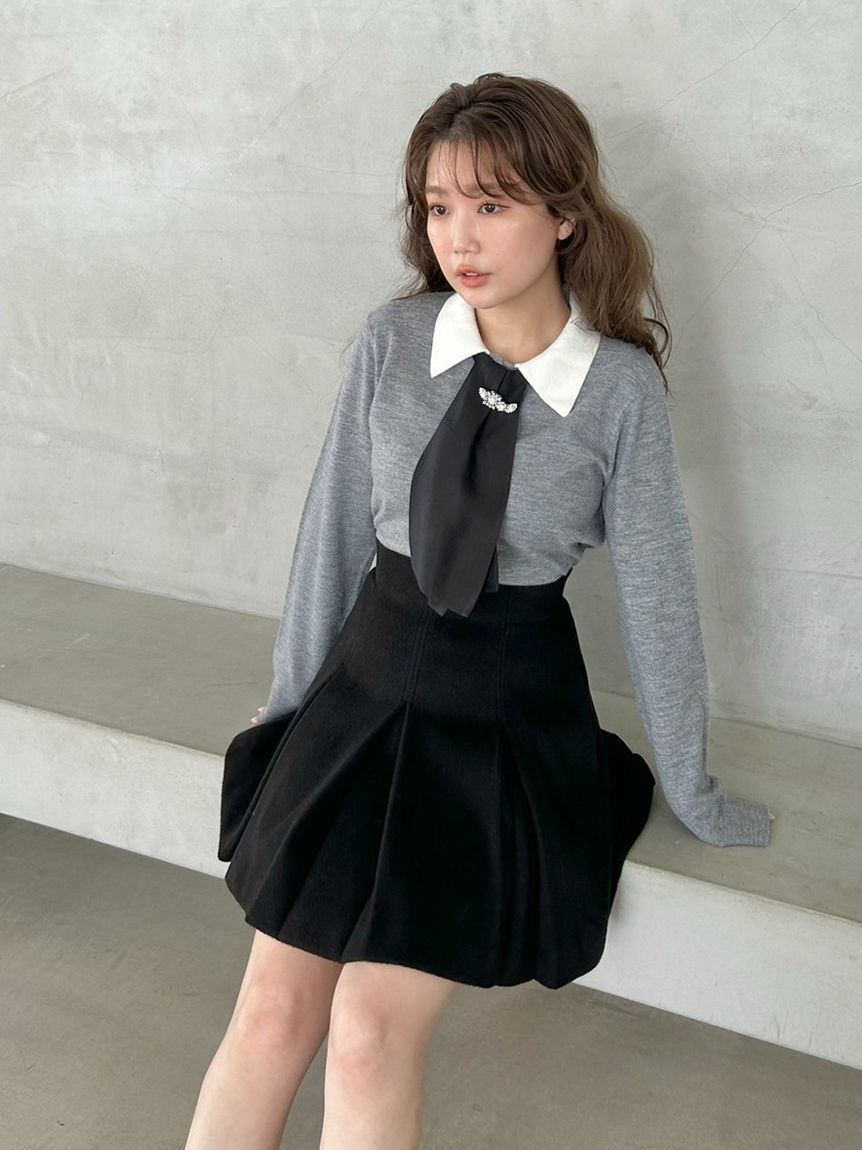 SNIDEL「ウエストリブプリーツミニスカート」|スカート|