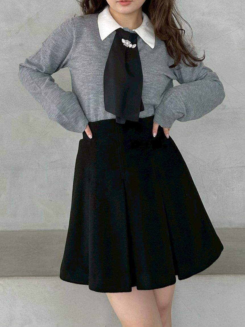 SNIDEL「ウエストリブプリーツミニスカート」|スカート|