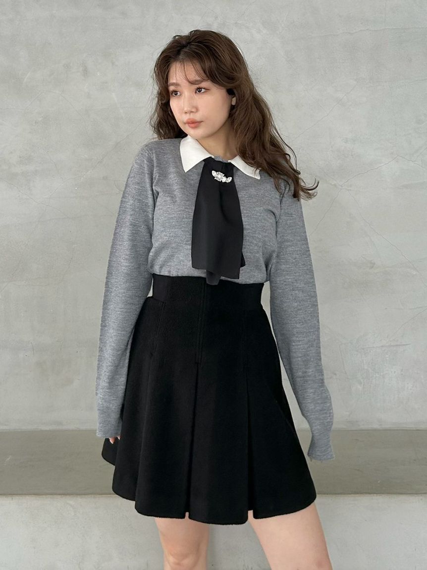 SNIDEL「ウエストリブプリーツミニスカート」|スカート|