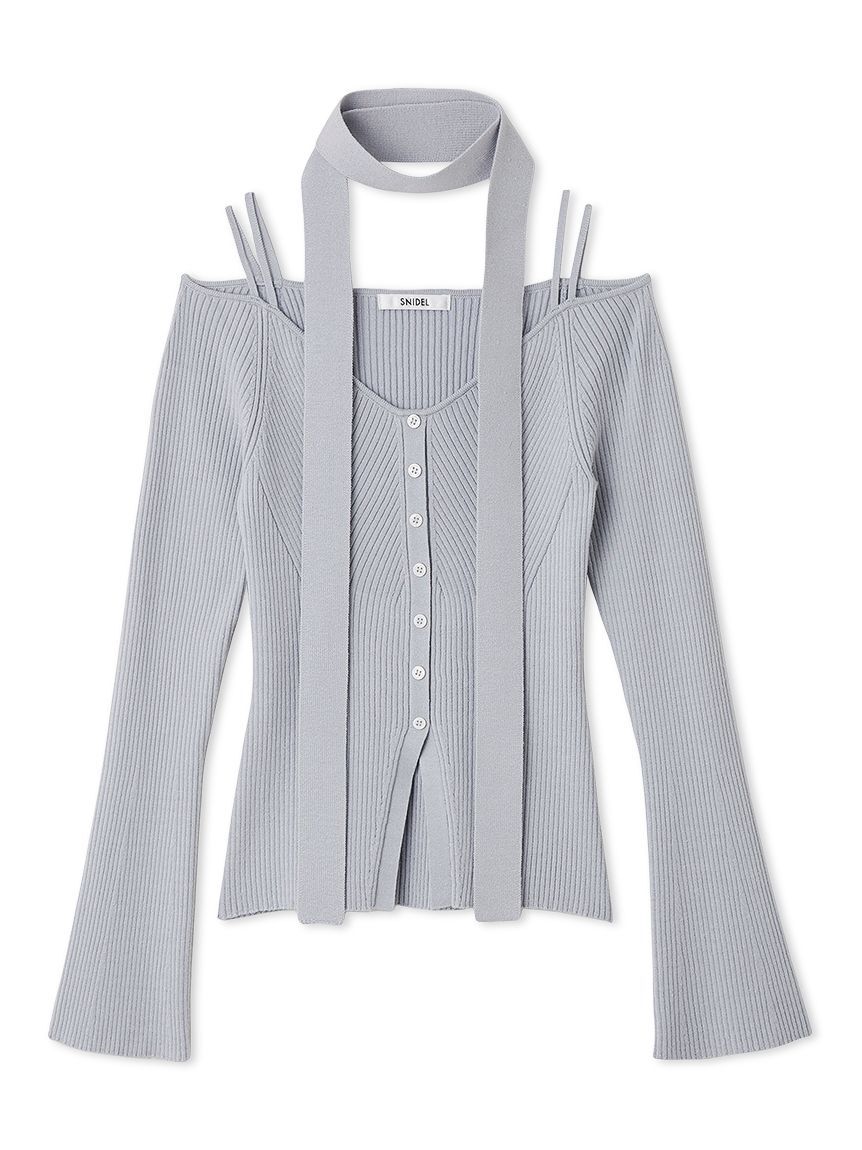 SNIDEL「タイ付きニットプルオーバー」|ニット・セーター|