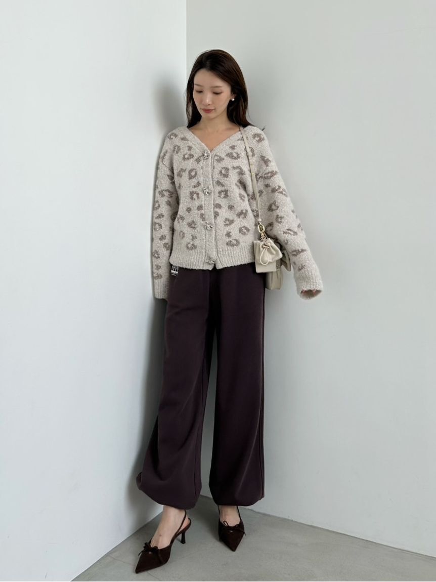 SNIDEL「ビジューリボンミドルカーディガン」|カーディガン|