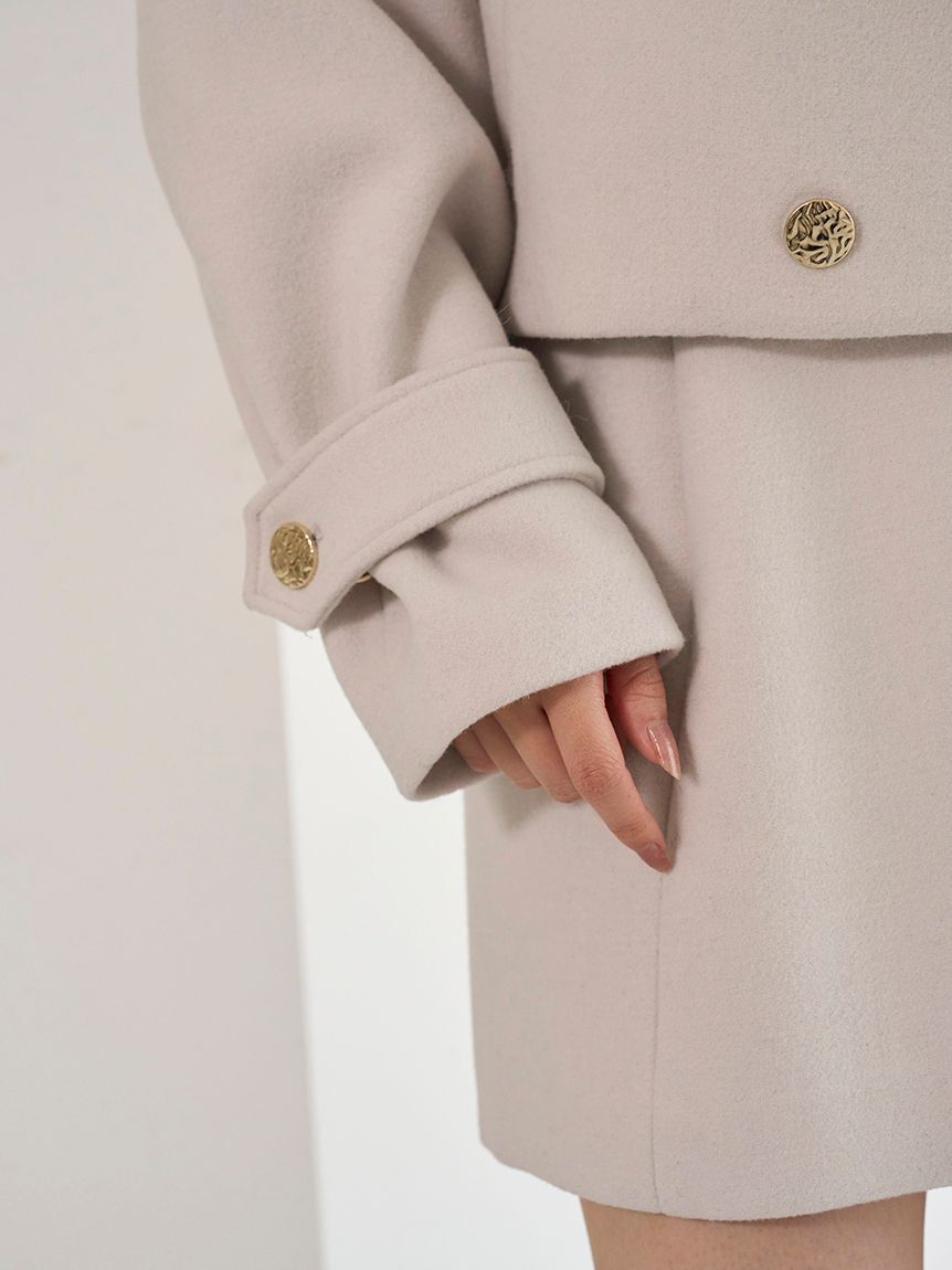 SNIDEL「ビッグカラーショートコート」|ピーコート|