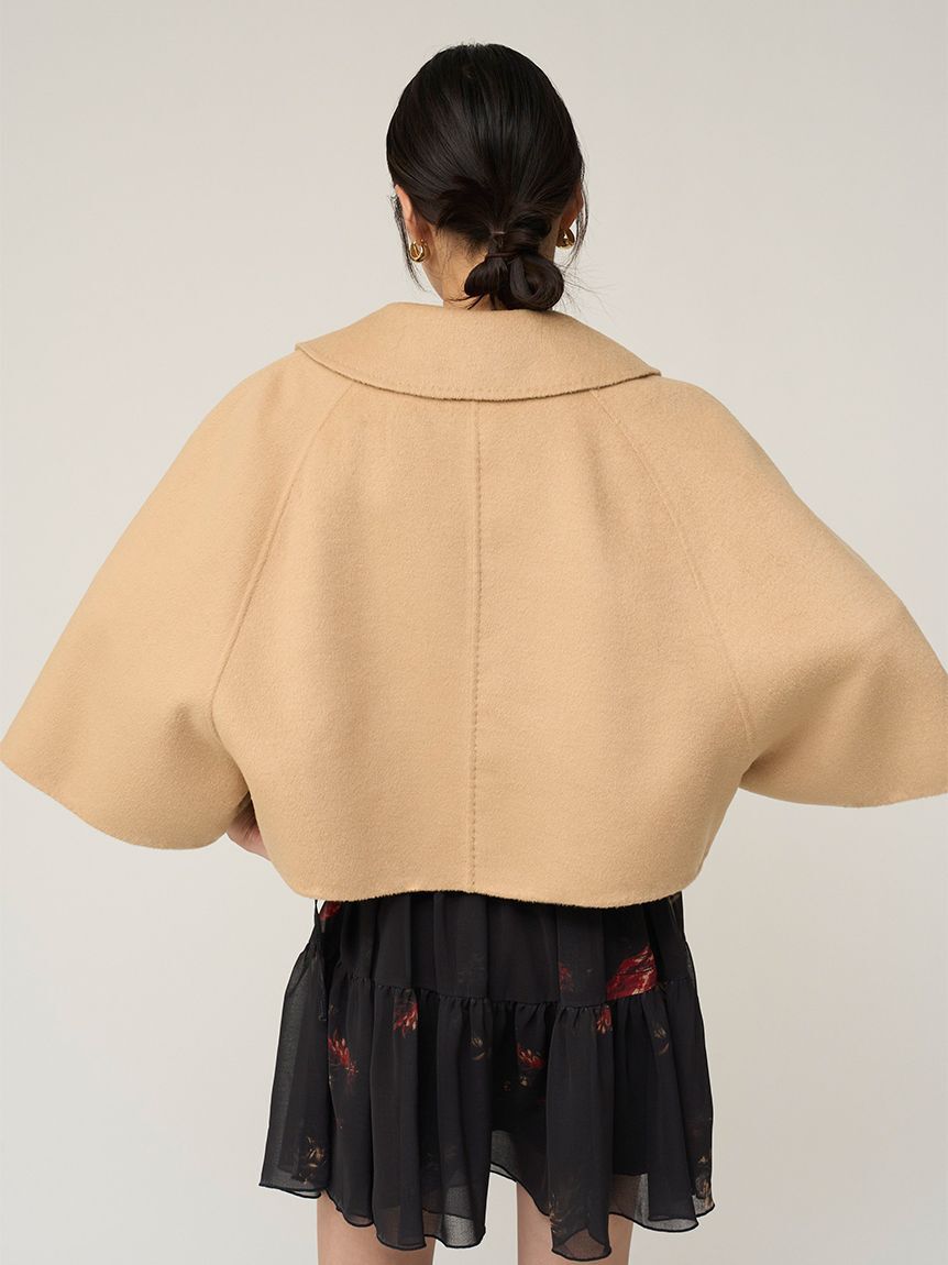 SNIDEL「リバーポンチョショートコート」|ピーコート|