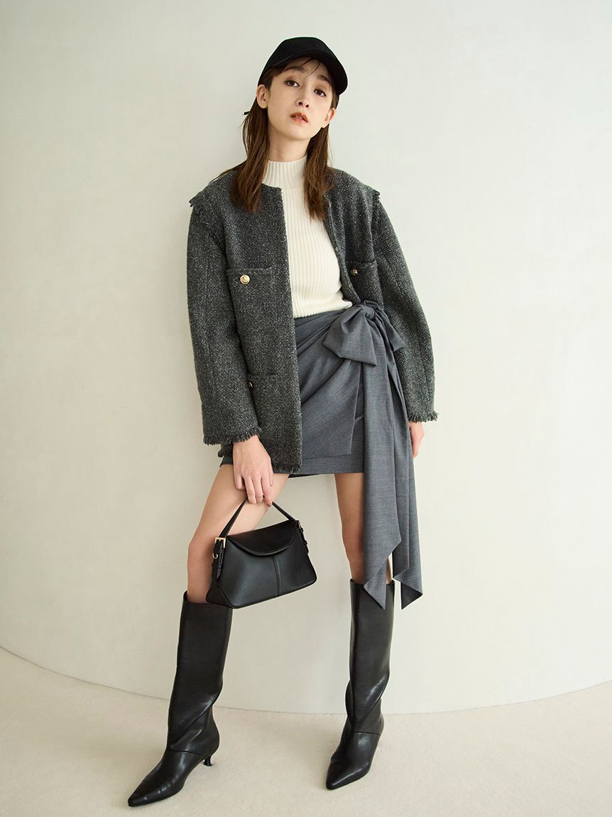 FRAY I.D「ボリュームリボンタフタミニスカート」|スカート|