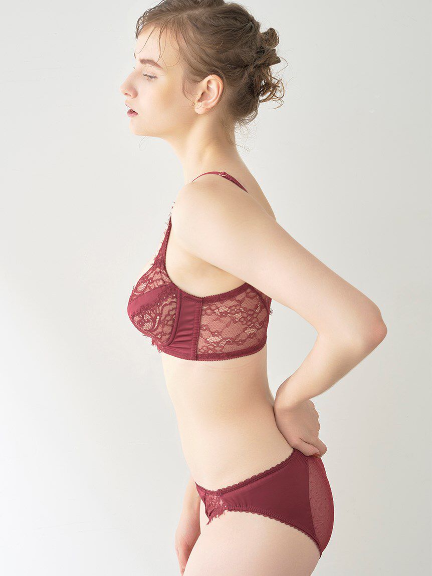 LILY BROWN Lingerie「【LILY BROWN Lingerie】サテン アイラッシュレース ブラ」|インナー|