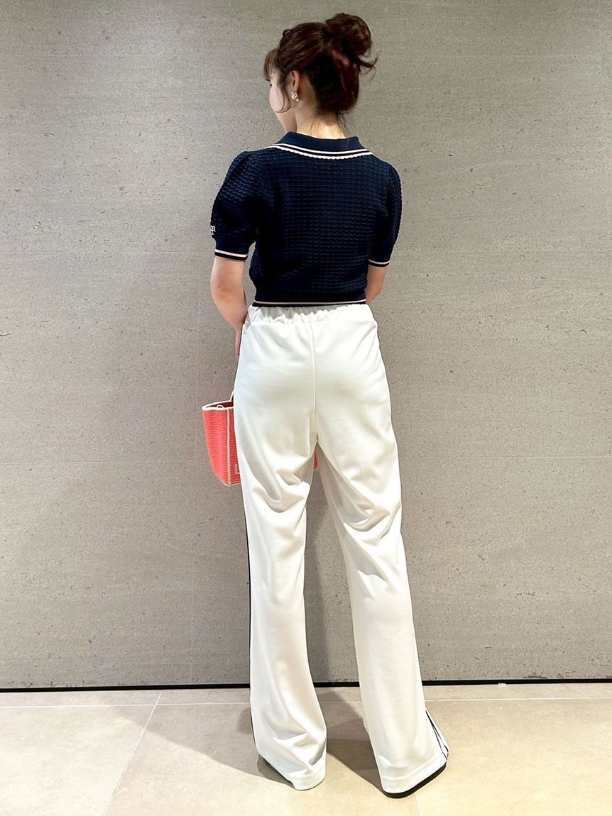 LILY BROWN「【LILY BROWN&times;MARY QUANT】シアーポロニットトップス」|ニット・セーター|