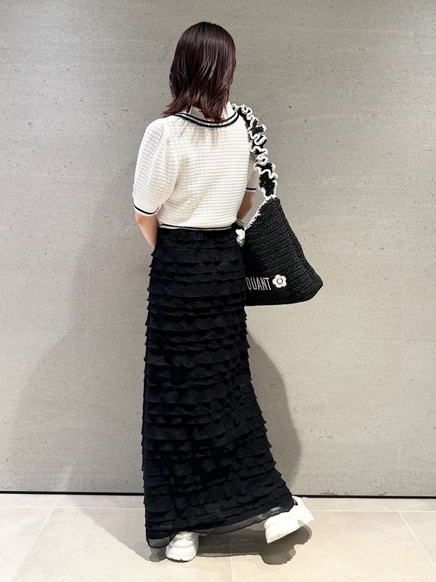 LILY BROWN「【LILY BROWN&times;MARY QUANT】シアーポロニットトップス」|ニット・セーター|