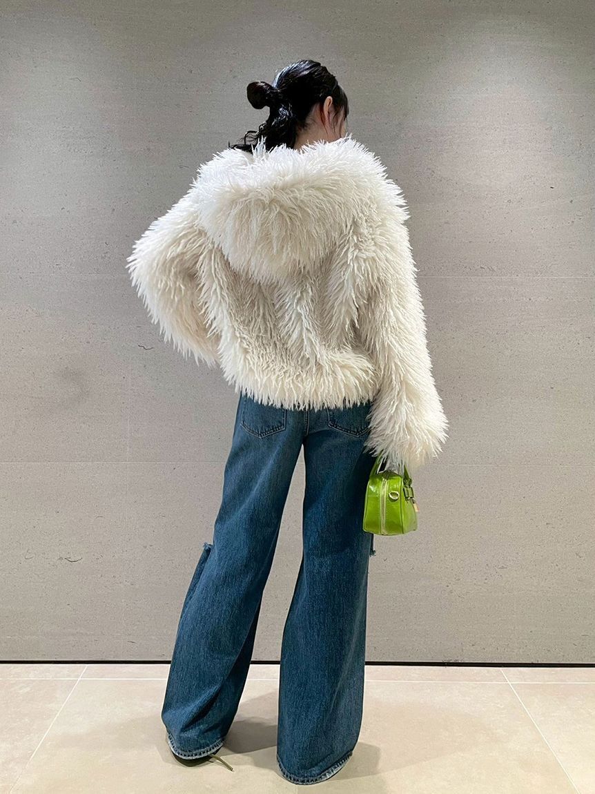 LILY BROWN「【WEB限定00サイズ】ステップウエストワイドデニムパンツ」|デニム|