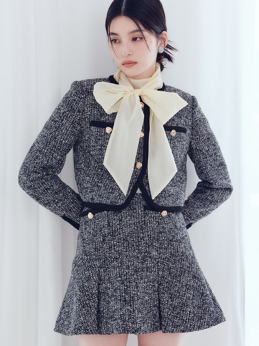 LILY BROWN「ツイードタックミニスカート」|スカート|