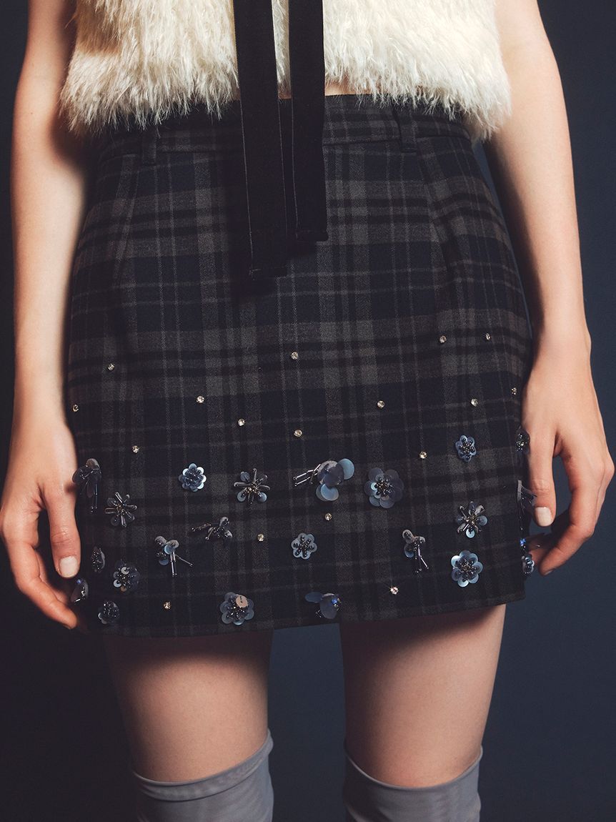 LILY BROWN「[L.B CANDY STOCK]フラワービジュースカショ―パン」|スカート|