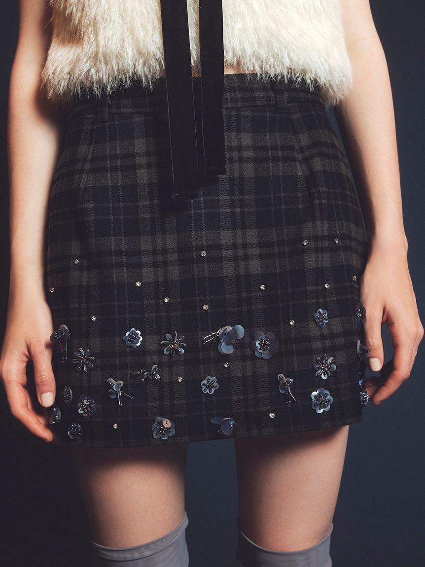 LILY BROWN「[L.B CANDY STOCK]フラワービジュースカショ―パン」|スカート|CHECK