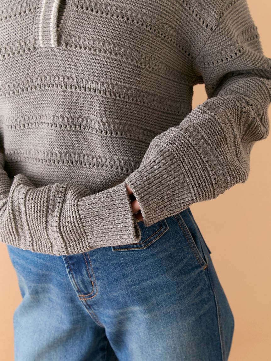 LILY BROWN「セーラーカラーニットトップス」|ニット・セーター|