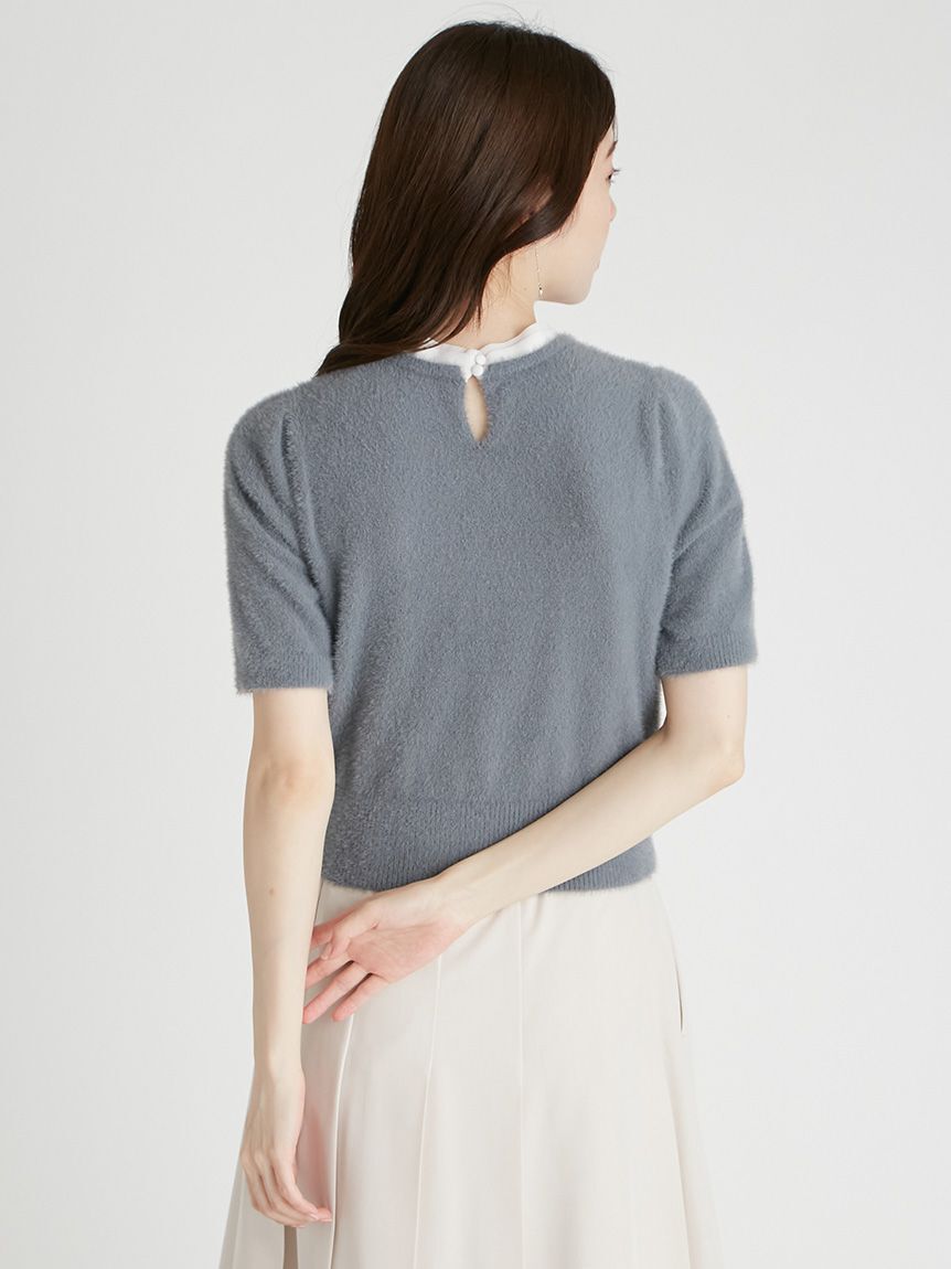 CELFORD「ボウタイリボンアーガイルニットプルオーバー」|ニット・セーター|