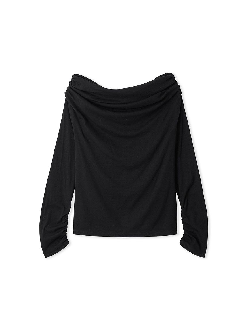 styling/「オフショルダーカットトップス」|Tシャツ・カットソー|BLK