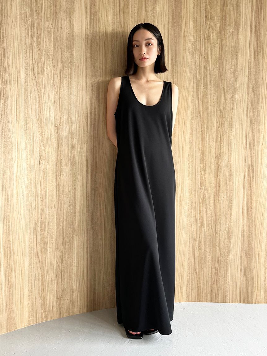 styling/「ジョーゼット2WAYロングワンピース」|ワンピース|BLK