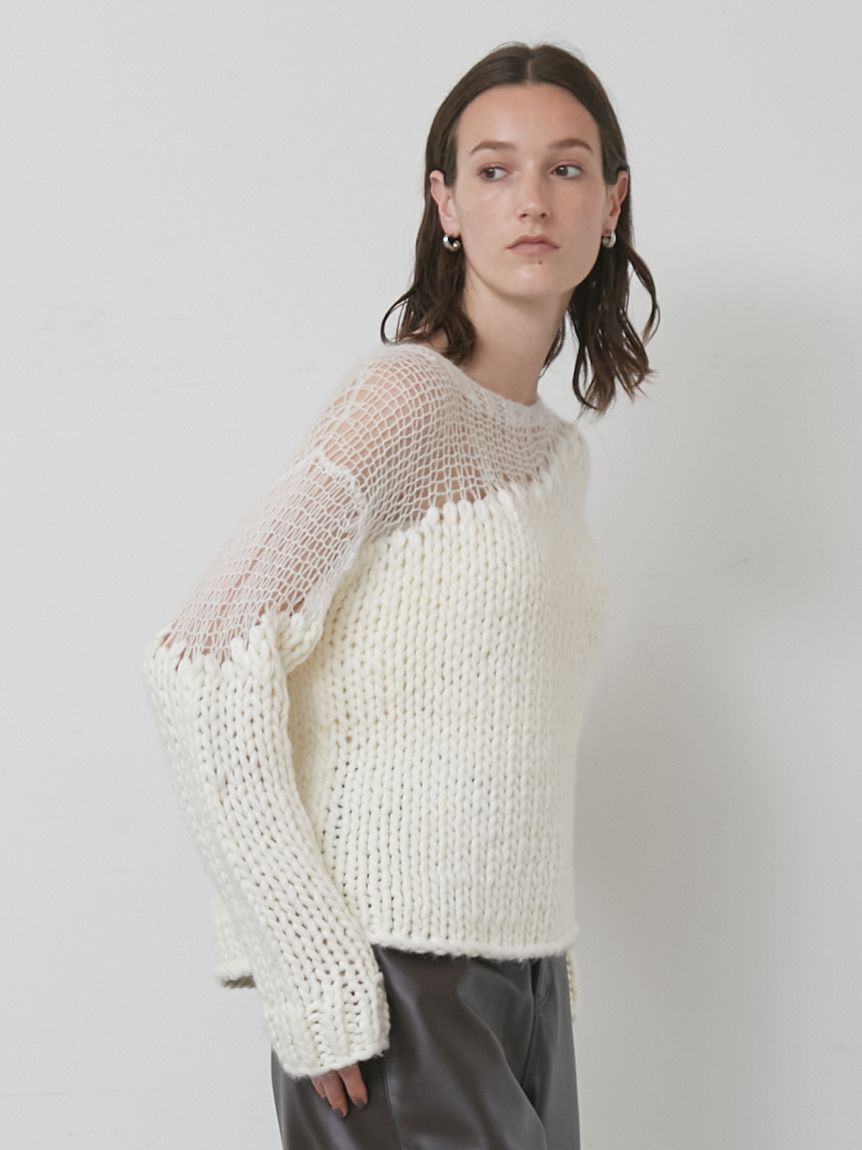 styling/「コンビクルーネックハンドニット」|ニット・セーター|