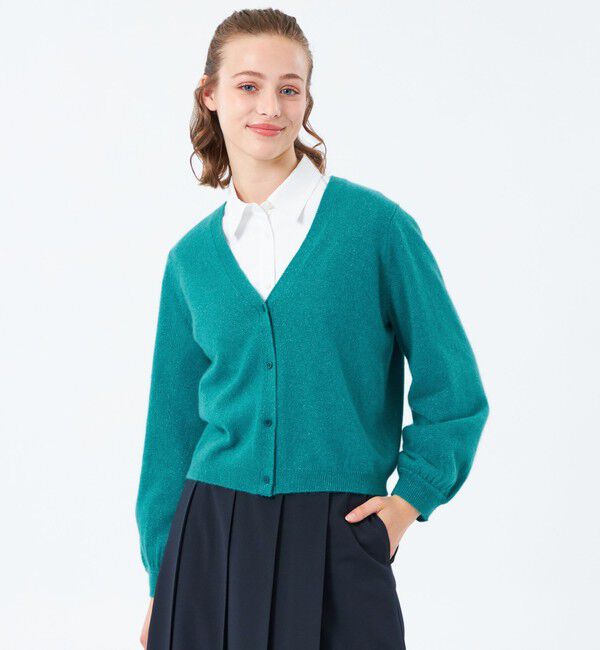 MACKINTOSH PHILOSOPHY「グリッターカーディガン」|ニット・セーター|ネイビー