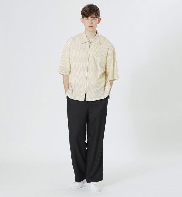  「ペタルムヨーリューストライプジップアップシャツ」|シャツ・ブラウス|