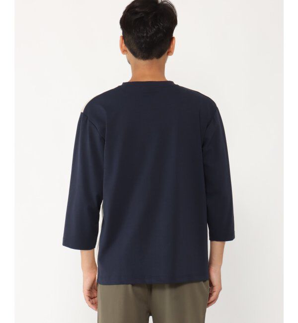 ikka「7分清潔ストレッチ切り替えT」|Tシャツ・カットソー|