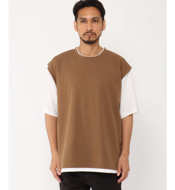 ikka「5分フェイクベストT」|Tシャツ・カットソー|