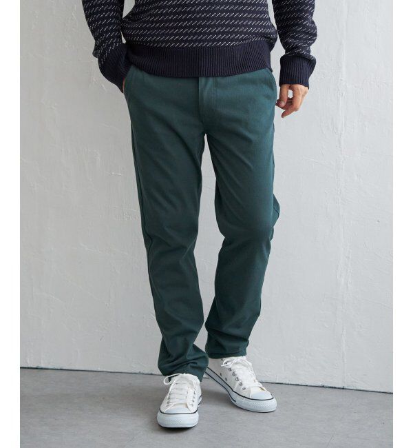 ikka「【接触温感】GOKU楽パンツ EASY STRETCH 起毛5ポケット」|その他|グリーン