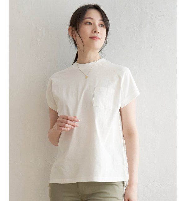 ikka「コットンUSAフレンチTシャツ」|Tシャツ・カットソー|オフホワイト