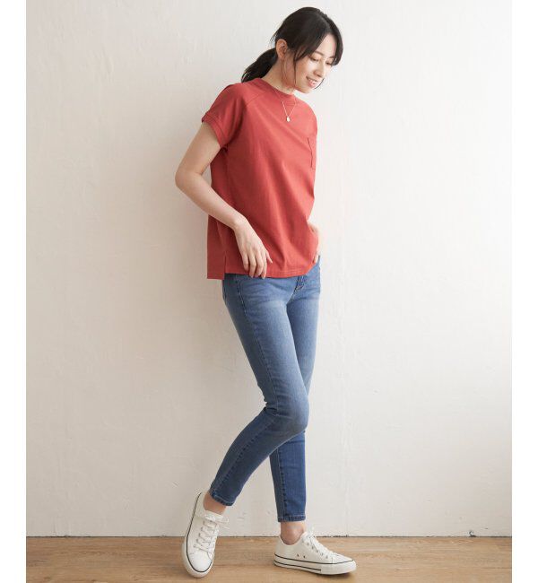 ikka「コットンUSAフレンチTシャツ」|Tシャツ・カットソー|