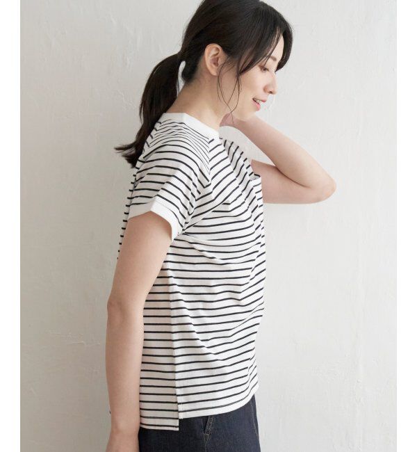 ikka「コットンUSAフレンチTシャツ」|Tシャツ・カットソー|