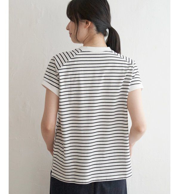 ikka「コットンUSAフレンチTシャツ」|Tシャツ・カットソー|