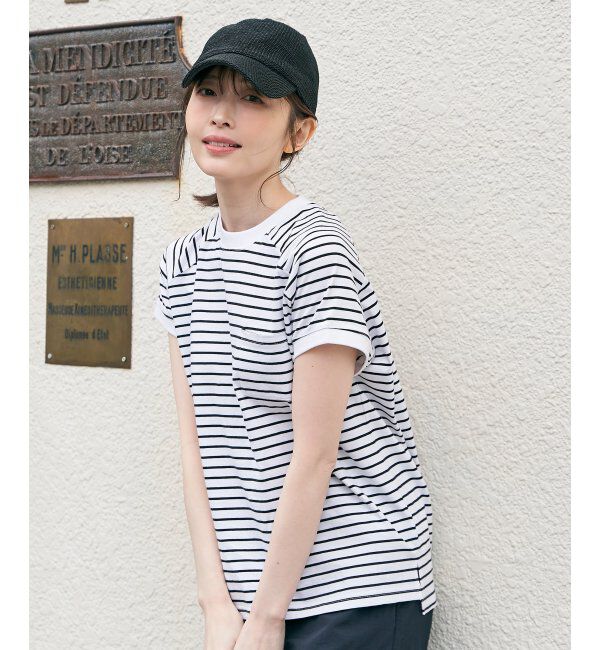 ikka「コットンUSAフレンチTシャツ」|Tシャツ・カットソー|